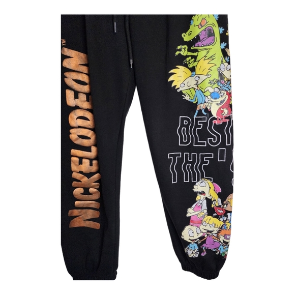 Nickelodeon The Best of the 90's Rugrats Black Sweatpants Joggers - Picture 6 of 14
